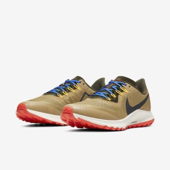 Nike Air Zoom Pegasus 36 Trail - Férfi Túracipő - Khaki/Világos Piros